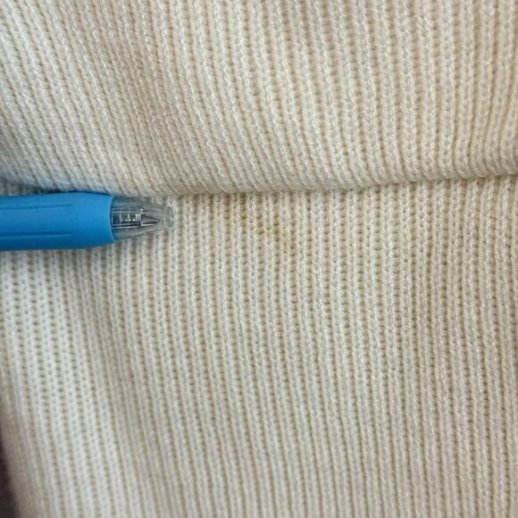 Lululemon Cardigan Womens Size 2 Still At Ease Wrap Ivory Cashmere Blend FLAW - Picture 4 of 16
